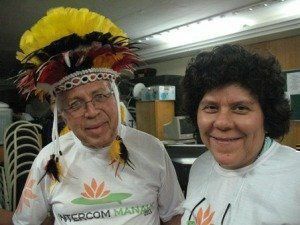 Professor José Marques de Melo (Presidente do Conselho Curador da Intercom) e professora da Universidade Federal do Pará (UFPA), Mª Ataíde Malcher (Diretora Regional Norte da Intercom).